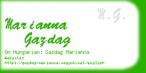 marianna gazdag business card